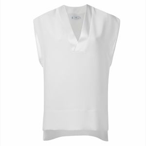 VINCE Ivory Bone Sleeveless Tunic Blouse Top